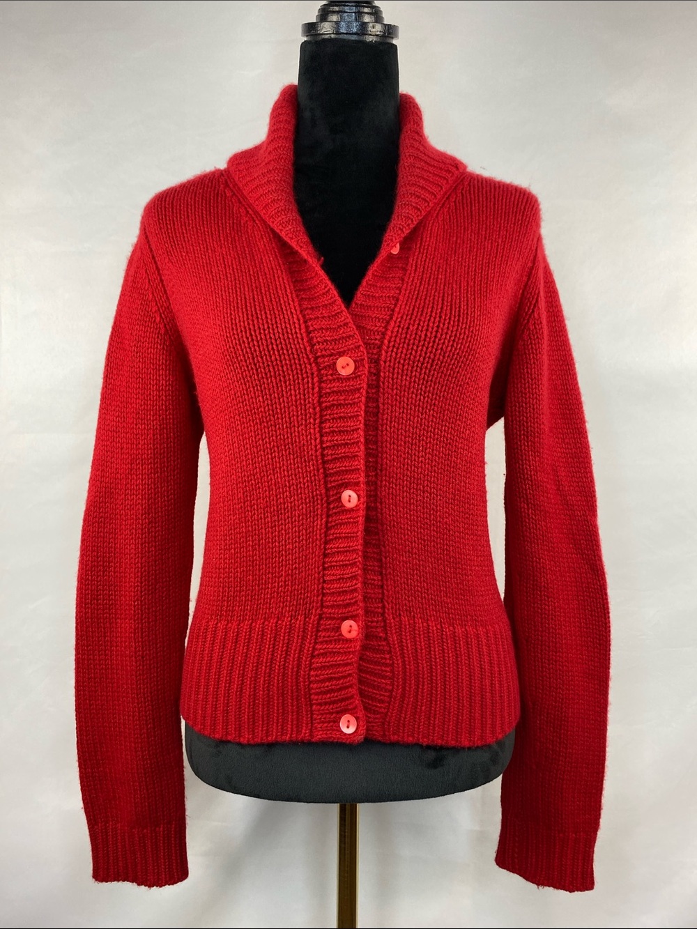 Vintage Y2K Neiman Marcus 100% Cashmere Button Down Cardigan Sweater Size Small